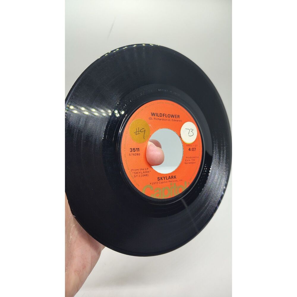 Skylark 1972 Capitol Records The Writing's on the Wall / Wildflower 45 Record